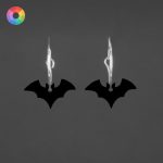 Mini pendientes murcielago negro