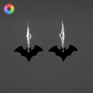 Mini pendientes murcielago negro