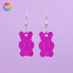 Pendientes mini ositos de gominola de colores