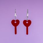 Pendientes Mini PiruletaCorazón Rojo