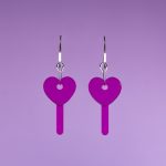 Pendientes Mini PiruletaCorazón Fucsia