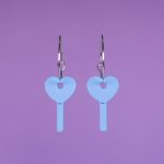 Pendientes Mini PiruletaCorazón Celeste