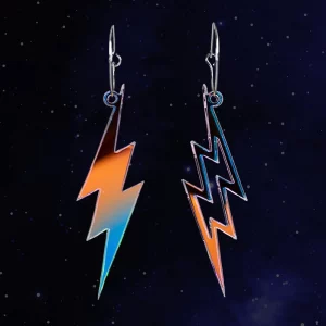 Pendientes Neoplanet con forma de rayo en color holográfico Pendientes Neoplanet con forma de rayo en color holográfico