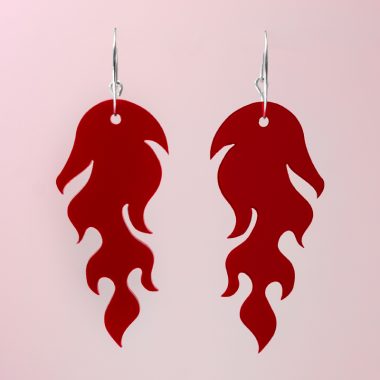 Pendientes Llamas Rojo Pendientes Llamas Rojo