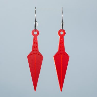 Pendientes Kunai Rojo Pendientes Kunai Rojo