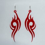 Pendientes Tribal Rojo