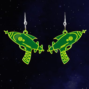 Pendientes Láser Flúor Verde