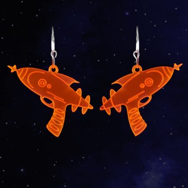 Pendientes Láser Flúor Naranja