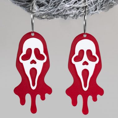 pendientes ghost face scream