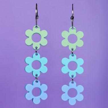 Pendientes Flowers Blue Green 💙 Pendientes Flowers Blue Green 💙