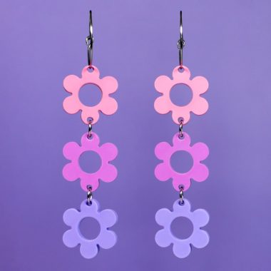 Pendientes Flowers Pink Purple 💖 Pendientes Flowers Pink Purple 💖