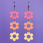 Pendientes Flowers Yellow Orange 💛