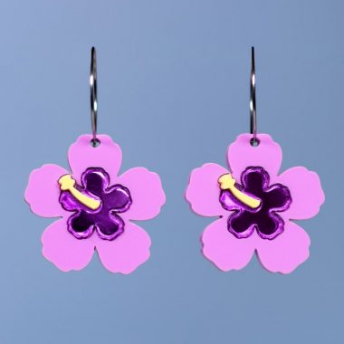 Pendientes de verano flor hibisco Pendientes de verano flor hibisco