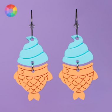Pendientes taiyakis helados de diferentes colores