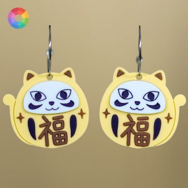 Pendientes darumas darumichis de diferentes colores con estilo japonés Pendientes darumas darumichis de diferentes colores con estilo japonés