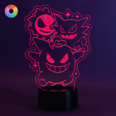 Lámpara led de colores poke ghost, decoración