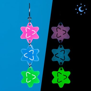 Pendientes de metacrilato acrílicos con forma de fragmentos de estrella de Animal Crossing Pendientes de metacrilato acrílicos con forma de fragmentos de estrella de Animal Crossing