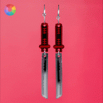 Pendientes de metacrilato acrílicos de katanas de pilares y los personajes de Kimetsu no Yaiba, Guardianes de la Noche