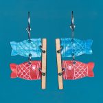 Pendientes Koinobori cometa carpas koi japonesas