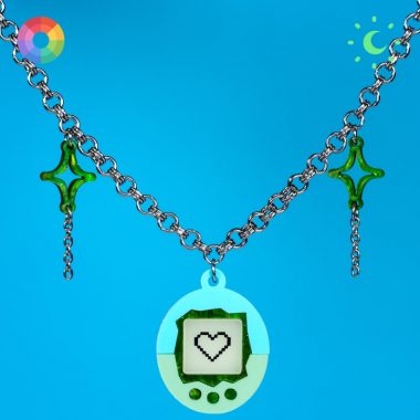 Collar consola pixel pet retro virtual que brillan en la oscuridad