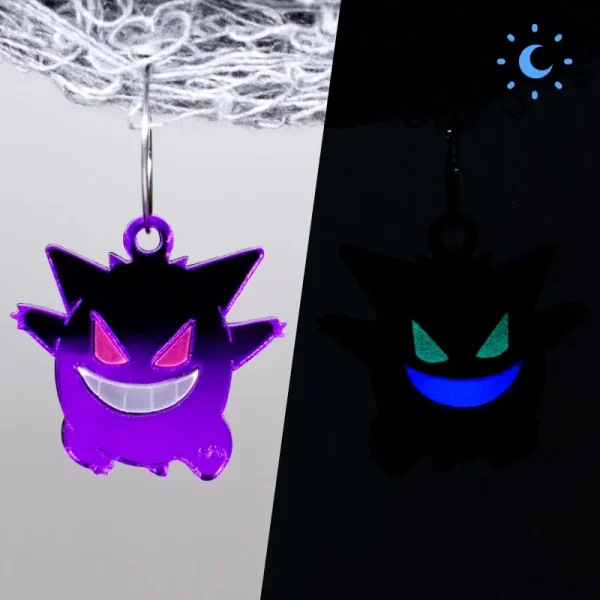 pendientes metacrilato acrilico espejo poke gengar fantasma pendientes metacrilato acrilico espejo poke gengar fantasma