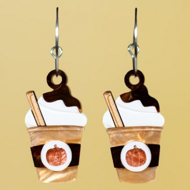 Pendientes metacrilato acrilico de batido pumkin spice latte