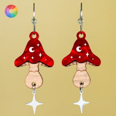Pendientes metacrilato acrilico setas de colores