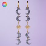 Pendientes literarios de lunas purpurina de Velaris Acotar