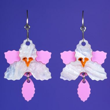 Pendientes Gladiolo de flores de primavera Pendientes Gladiolo de flores de primavera