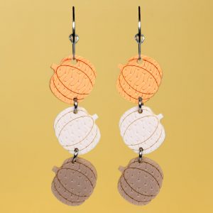 Pendientes calabazas otoño crochet cozy vibes de neoplanet