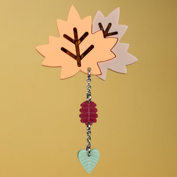 Pinzas para el pelo de hojas de otoño cozy vibes