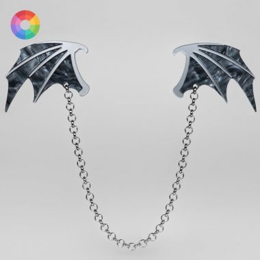 Conjunto pinzas para el pelo en forma de alas de dragón con cadena de Neoplanet Conjunto pinzas para el pelo en forma de alas de dragón con cadena de Neoplanet