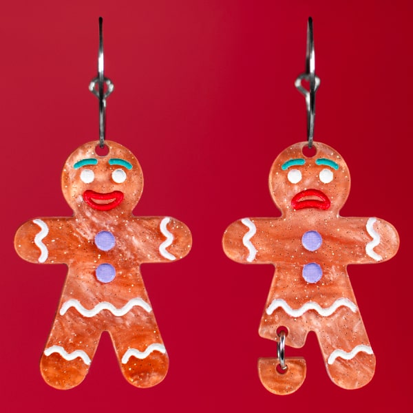 Pendientes de jengi, galletas de jengibre de película Shrek