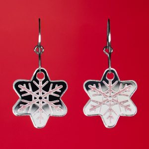 Pendientes mini navideños, para navidad, efecto espejo de colores