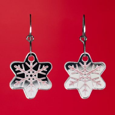 Pendientes mini navideños, para navidad, efecto espejo de colores Pendientes mini navideños, para navidad, efecto espejo de colores