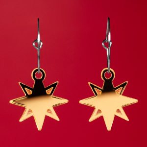 Pendientes mini navideños, para navidad, efecto espejo de colores