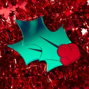 Pinza para el pelo de muérdago, accesorio para navidad