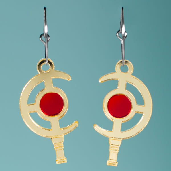 Pendientes cetro mágico Frieren anime maga medieval Neoplanet