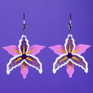 Pendientes acrílicos de flor lirio primavera Neoplanet