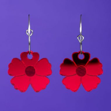 Pendientes flores primavera mini, efecto espejo de colores Neoplanet