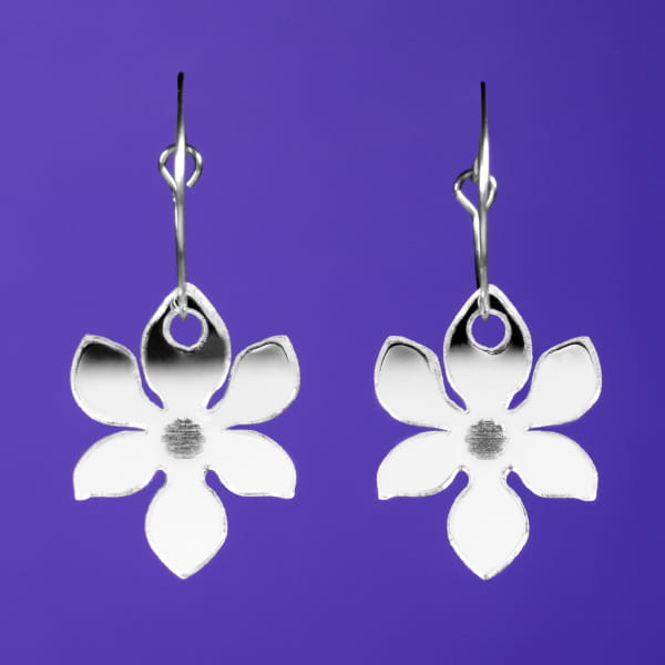 Pendientes flores primavera mini, efecto espejo de colores Neoplanet