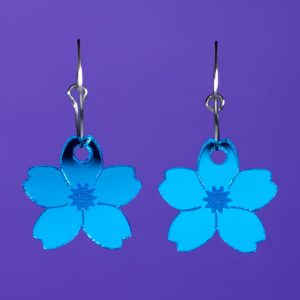 Pendientes flores primavera mini, efecto espejo de colores Neoplanet