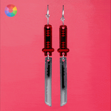 Pendientes de metacrilato acrílicos de katanas de pilares y los personajes de Kimetsu no Yaiba, Guardianes de la Noche