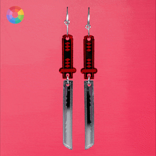 Pendientes de metacrilato acrílicos de katanas de pilares y los personajes de Kimetsu no Yaiba, Guardianes de la Noche