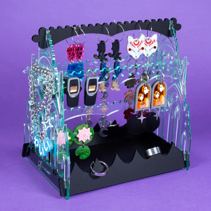 Joyero expositor con forma de catedral gótica Neoplanet para guardar y organizar pendientes y accesorios Joyero expositor con forma de catedral gótica Neoplanet para guardar y organizar pendientes y accesorios