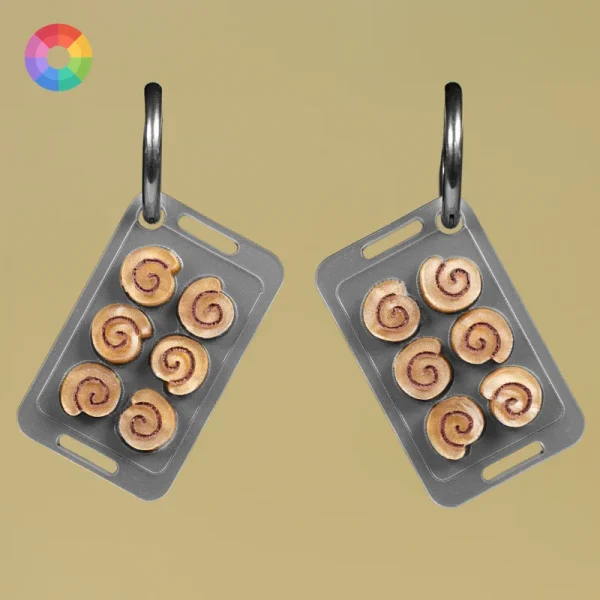 Pendientes bandeja de acrílico con rollitos de canela, decoración de otoño Pendientes bandeja de acrílico con rollitos de canela, decoración de otoño