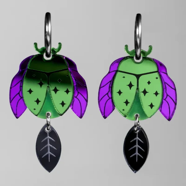 Pendientes Escarabajo 💚 Pendientes Escarabajo 💚