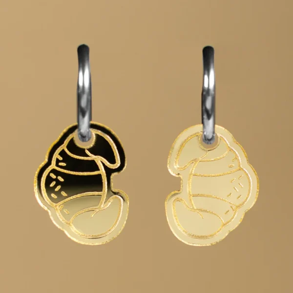 Pendientes Mini Cruasán, pendientes originales inspirados en repostería Pendientes Mini Cruasán, pendientes originales inspirados en repostería