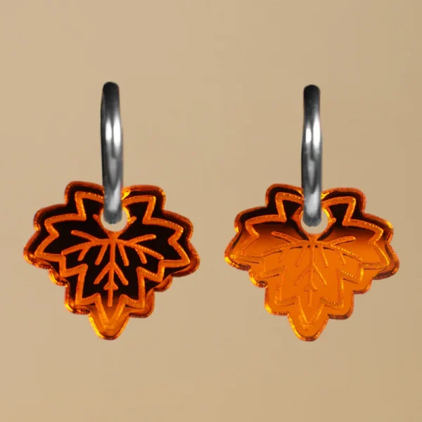 Pendientes Mini Hoja Caduca, pendientes originales de otoño Pendientes Mini Hoja Caduca, pendientes originales de otoño
